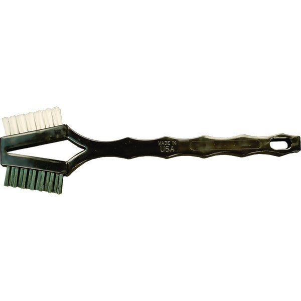 3x7 Welders Toothbrush - Dual Head - Stainless/Nylon Fill, Polypro Block