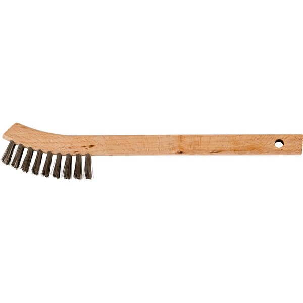 2x9 Small Cleaning Brush - Stainless Wire, Wooden Block