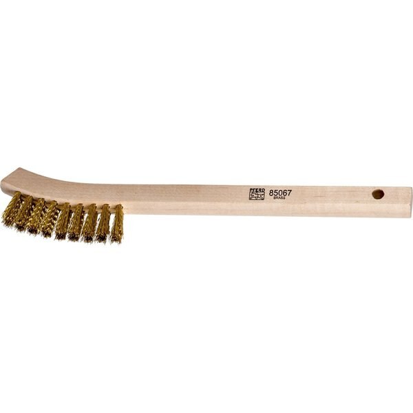 2x9 Small Cleaning Brush - Brass Wire, Wooden Block