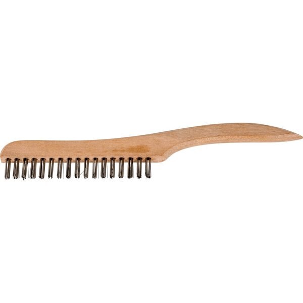 Shoe Handle Platers Brush - Narrow - 1 Row, .005 SS Wire