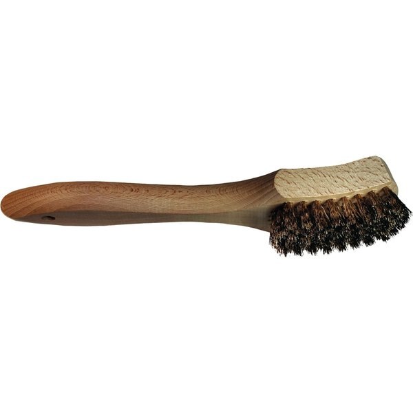 White Sidewall Tire Brush - Crimped Brass Wire Fill, 8-3/4