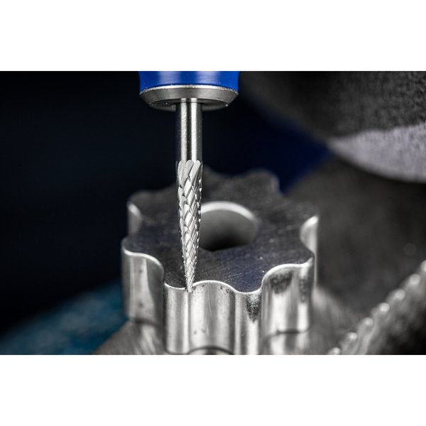 Carbide Bur - Tree Shape (Pointed), DBL Cut - 3/16
