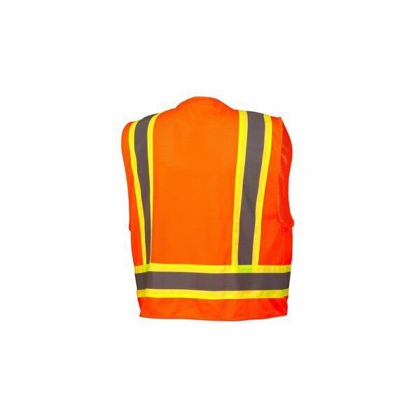 Safety Vest, Hi-Vis, Orange, 2XL