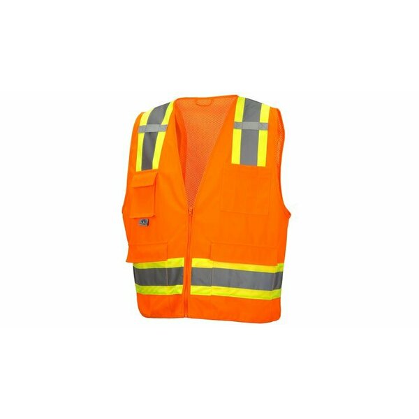 Safety Vest, Hi-Vis, Orange, 2XL