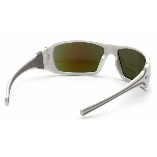 Safety Glasses, Traditional Ice Blue Mirror Polycarbonate Lens, Scratch-Resistant