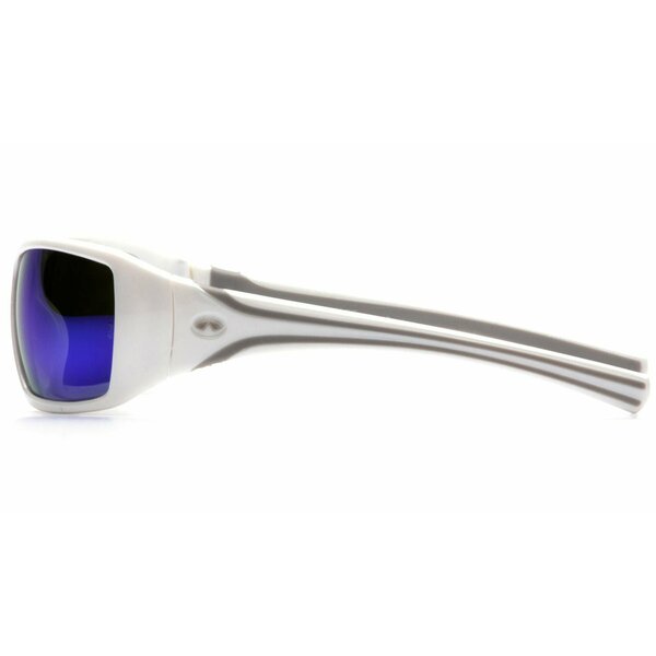 Safety Glasses, Traditional Ice Blue Mirror Polycarbonate Lens, Scratch-Resistant