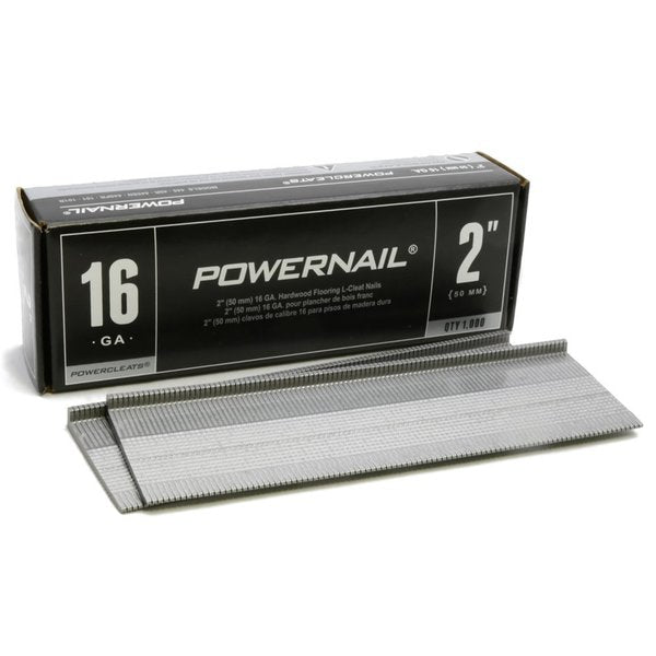 Collated Flooring Nail, 2 in L, 16 ga, L-Head Head, 1000 PK