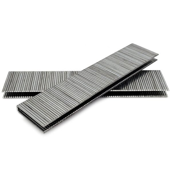 Staples, 18 ga, Narrow Crown, 1 in Leg L, Steel, 5000 PK