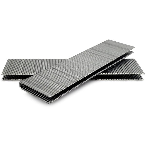 Staples, 18 ga, Narrow Crown, 1-1/4 in Leg L, Steel, 5000 PK