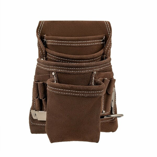 Suede Leather Pouch, 10 Pocket