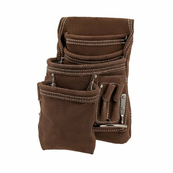 Suede Leather Pouch, 10 Pocket