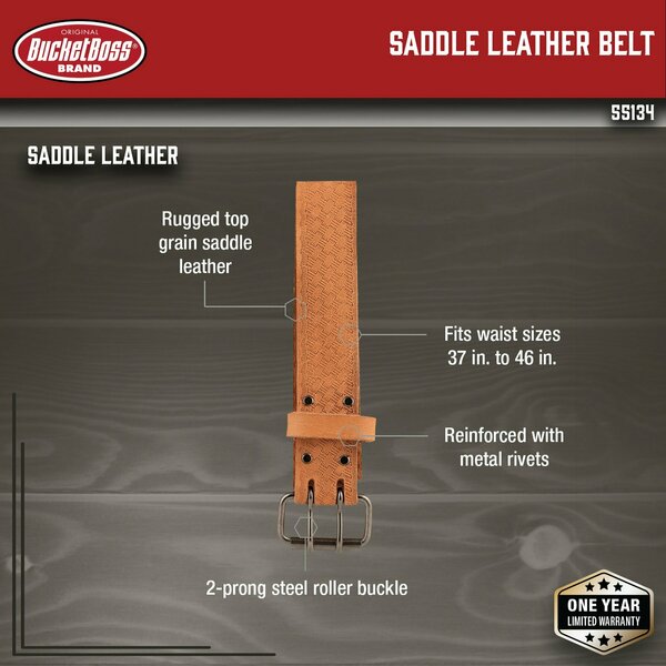 Saddle Leather Belt, 1.75