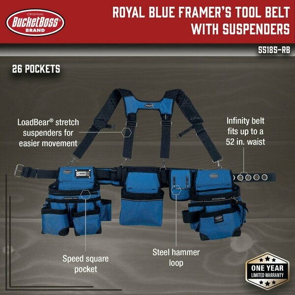 Royal Blue 1680 Heavy Duty Poly Fabric 29 Pockets