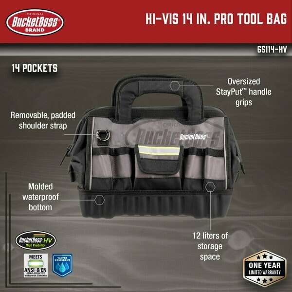 HV Pro Bag, Hvy Dty Poly Fabric, 14