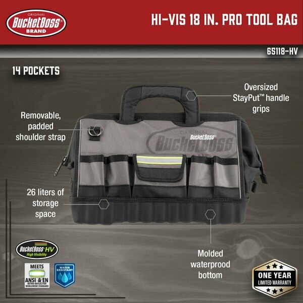 HV Pro Bag, Hvy Dty Poly Fabric, 18