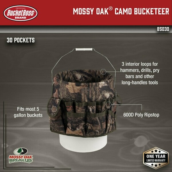 Storage Bucket, 30 Pocket, Camo, 30 Pockets, Camouflage