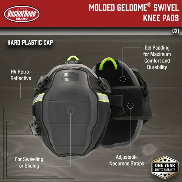GX1 Molded Geldome Swivel Kneepad