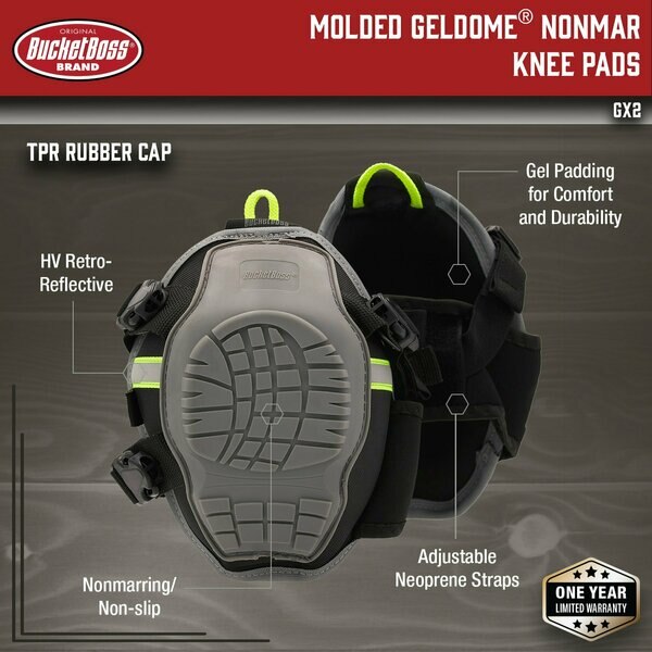 GX2 Molded Geldome Nonmar Kneepad