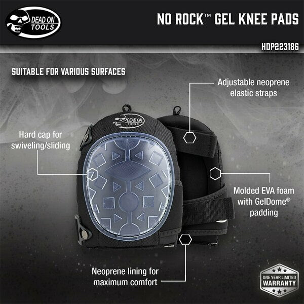 Knee Pads, Gel, No Rock