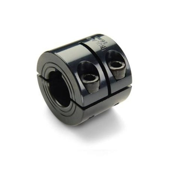 Keyed Shaft Collar, 2pc Double Wide, Bore 20mm, Steel, OD 40mm