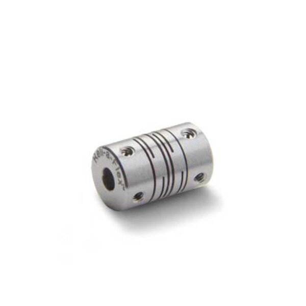 Slit Coupling, Set Screw, Short, Bores 2x1.5mm, OD 6.0mm, Aluminum