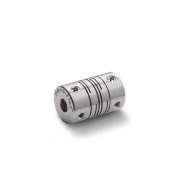 Slit Coupling, Set Screw, Short, Bores 3x2mm, OD 8.0mm, Aluminum