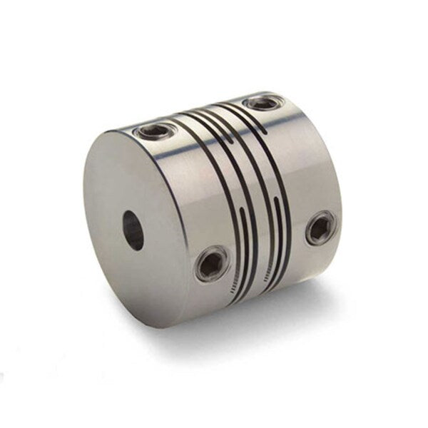 Slit Coupling, Set Screw, Short, Bores 5x4mm, OD 16.0mm, Aluminum