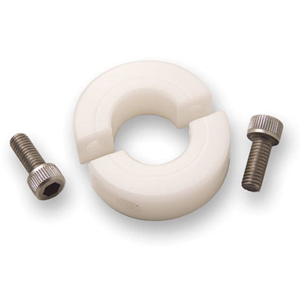 Shaft Collar, 1pc Clamp, Bore 9mm, OD 24mm, Plastic, MSP-9-P