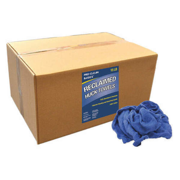 Cotton Reclaimed Huck Towel 15 lb. Varies Sizes, Blue, Green