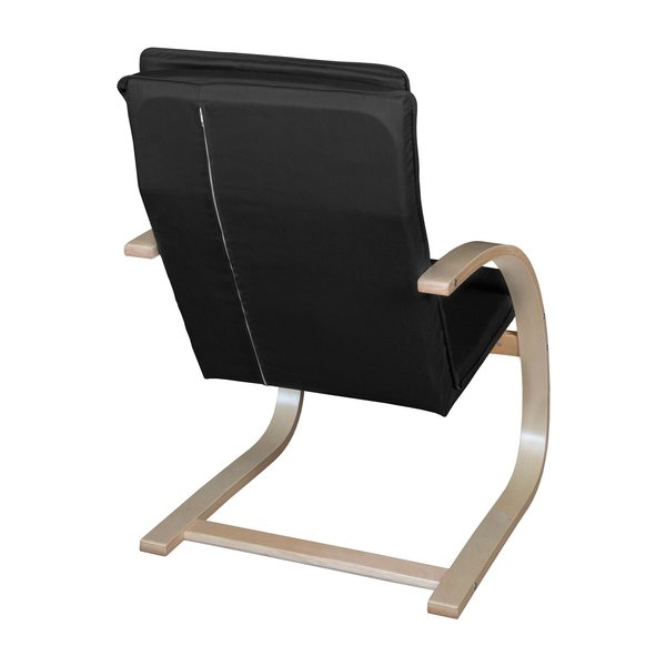 Natural Seating > Side & Guest > Bentwood Lounge Chairs, 27 W 28 L 39.5 H, Wood|Fabric Seat