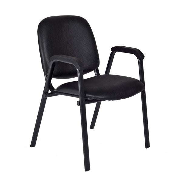 Ace Vinyl Stack Chairs, Black, PK18
