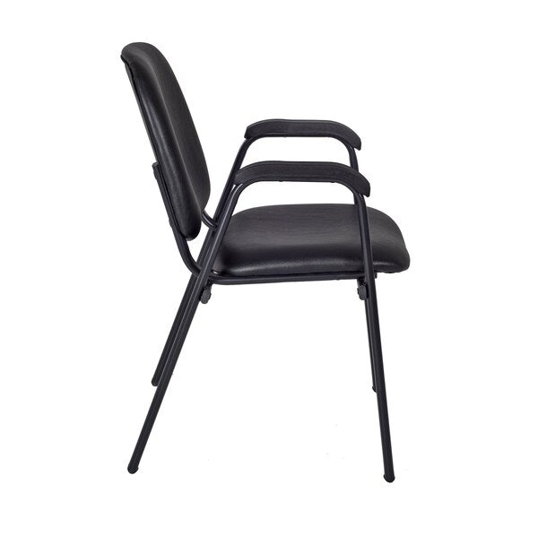 Ace Vinyl Stack Chairs, Black, PK18