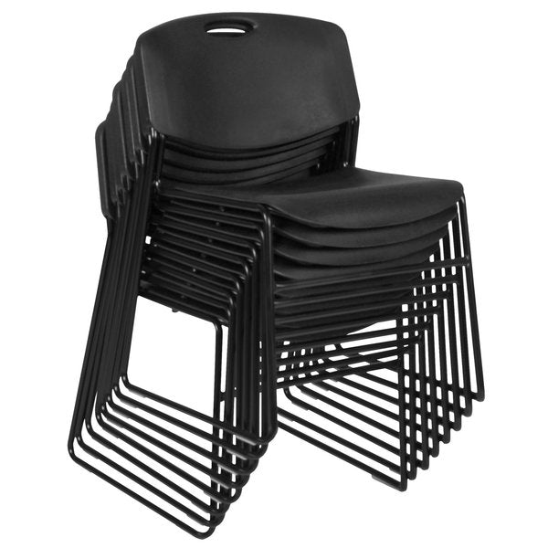 Zeng Stack Chairs, Black, PK8