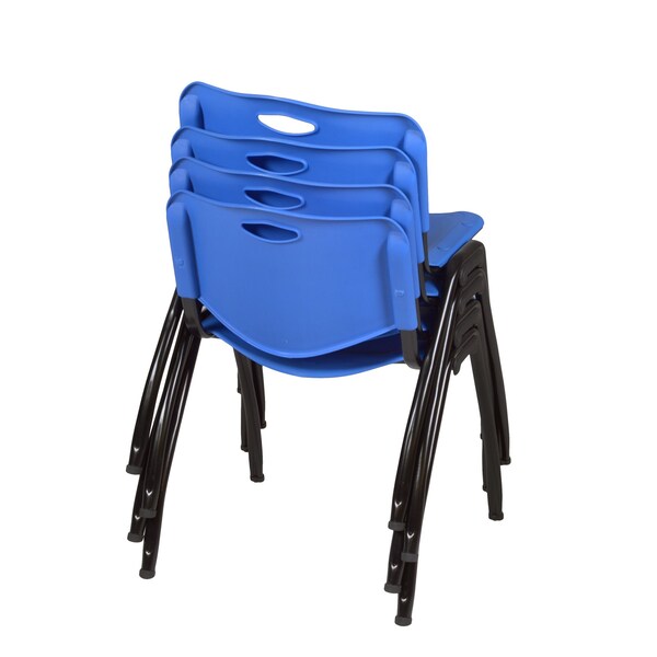 Stack Chair, M Style, Blue, PK4