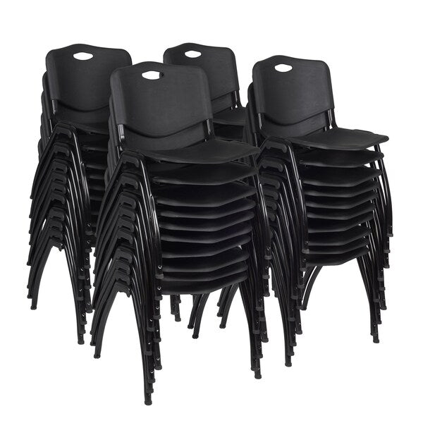 M Stack Chairs, Black, PK40