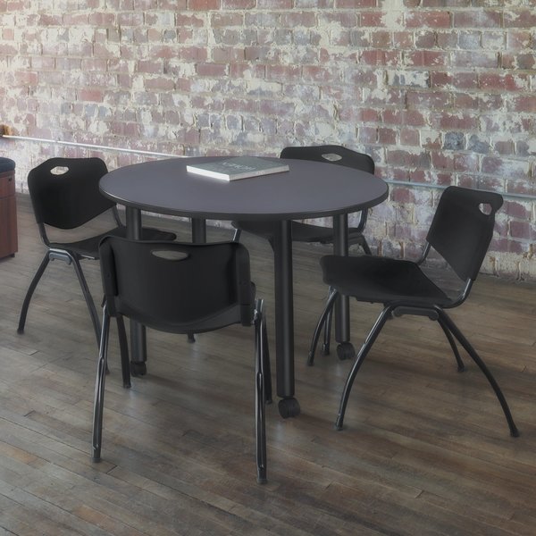 Stack Chair, M Style, Black, PK4