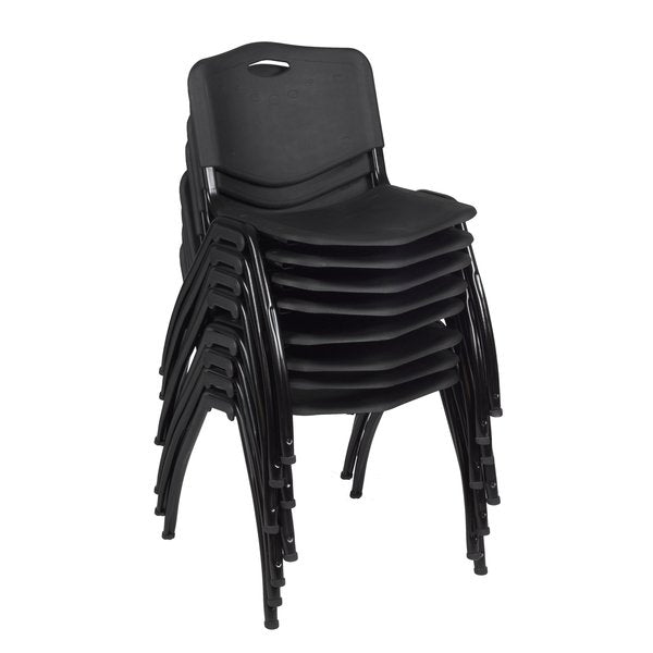 M Stack Chairs, Black, PK8