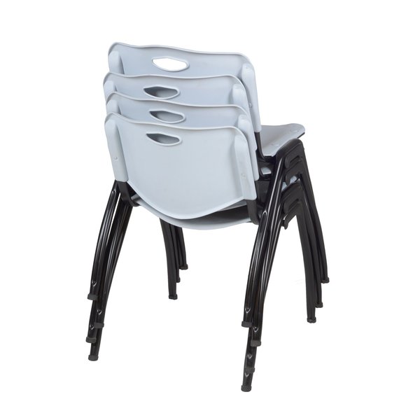 Stack Chair, M Style, Gray, PK4
