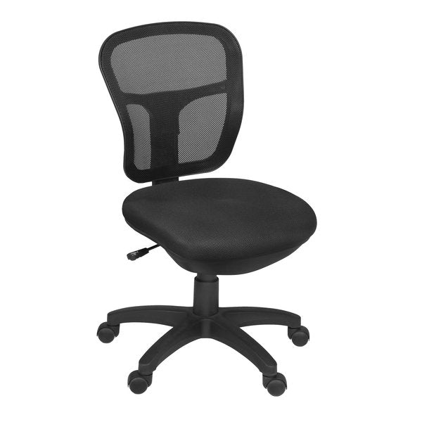 Black Seating > Swivel, 18 W 21 L 35.5 H, No Arms, Metal|Fabric Seat