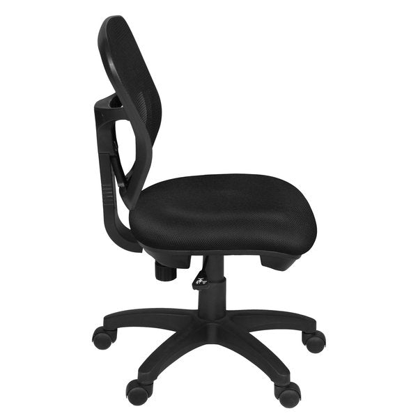 Black Seating > Swivel, 18 W 21 L 35.5 H, No Arms, Metal|Fabric Seat