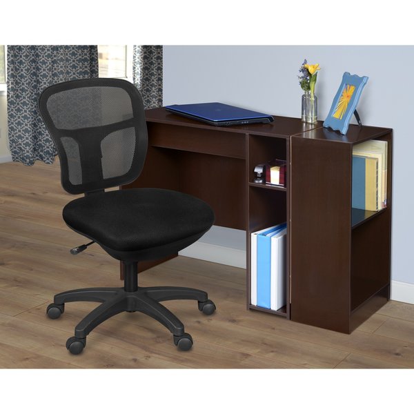 Black Seating > Swivel, 18 W 21 L 35.5 H, No Arms, Metal|Fabric Seat