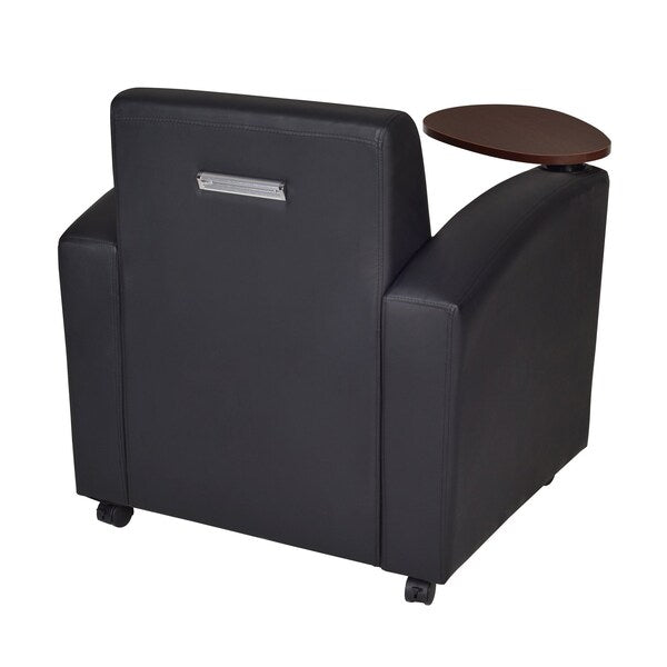 Black Seating > Soft Seating > Armchairs, 31 W 29 L 33 H, Fixed Arms, Wood|Vinyl Seat, Nova Series