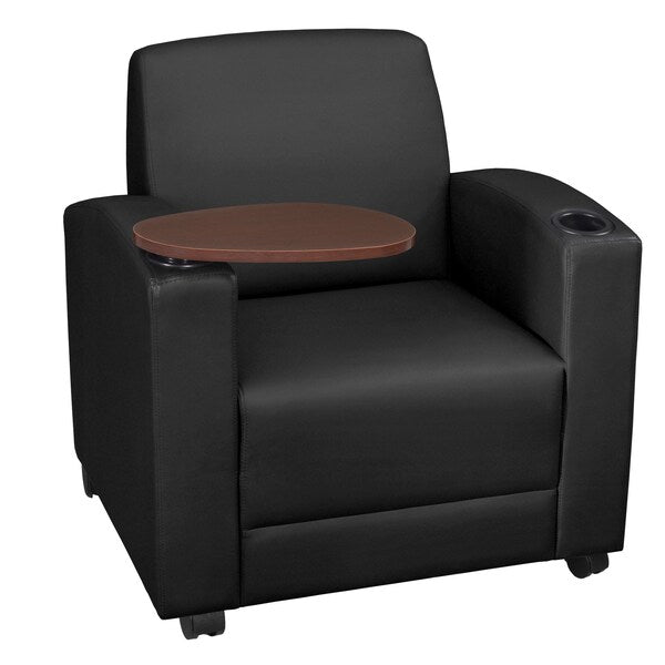 BlackArmchairs, 31W29L33H, Wood, VinylSeat