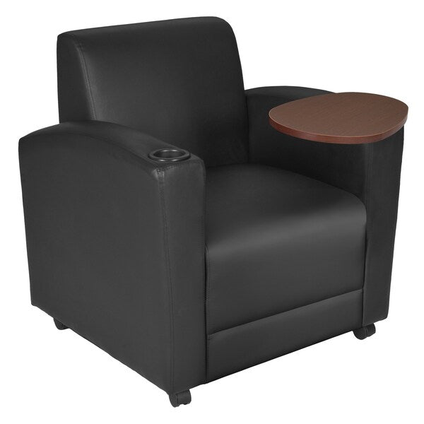 BlackArmchairs, 31W29L33H, Wood, VinylSeat