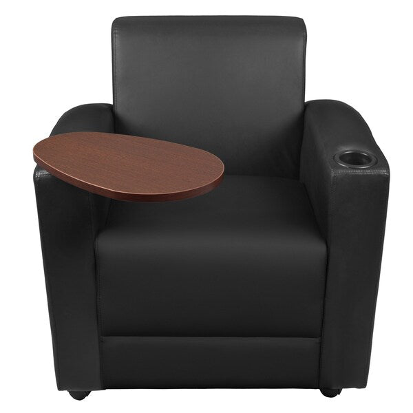 BlackArmchairs, 31W29L33H, Wood, VinylSeat