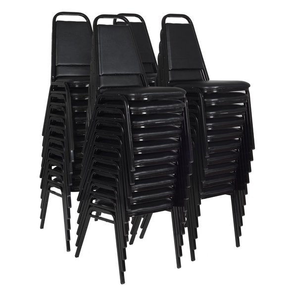 Restaurant Stack Chairs, Black, PK40