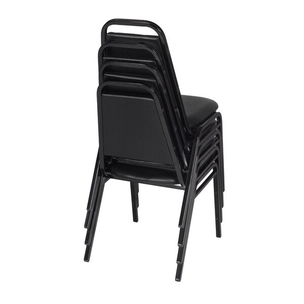 Restaurant Stack Chair, Black, PK4