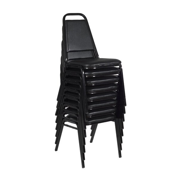 Restaurant Stack Chairs, Black, PK8