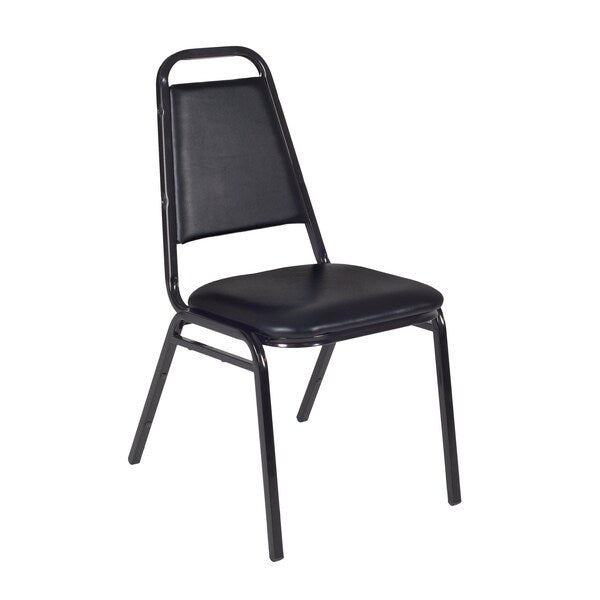 Restaurant Stack Chairs, Black, PK8