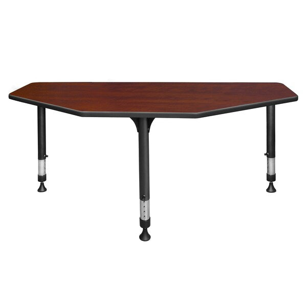 Classroom Desk, 24 D, 60 W, 23-34 H, Cherry, Wood|Metal